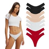 YohannesClub, Kadın, Pamuklu Basic Tanga Külot, Çoklu Paket (Color801, Small (S))