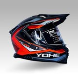 YOHE FG601 Kask Full Face Motosiklet Neon Turuncu Parlak Çift Vizör Bluetooth Yuvalı ECE 22.06 MIPS (L)