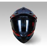 YOHE FG601 Kask Full Face Motosiklet Neon Turuncu Parlak Çift Vizör UV Bluetooth Yuvalı ECE 22.06 MIPS