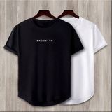 Yoho Sport Brooklyn Baskılı Original Ünisex Yazlık T-Shirt 2 Li Set Takım - Siyah - Beyaz