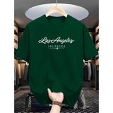 Yoho Sport - Los Angels GoldenState Baskılı Oversize Tshirt Haki M