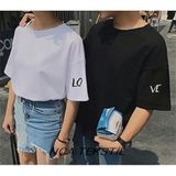 Yoho Sport Sevgili Combin Love Baskılı Original Ünisex Yazlık T-Shirt 2 Li Set Takım - Siyah - Beyaz - XL