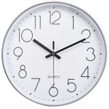 Yoiolclc Duvar Saati Modern Tasarım, Mutfak, Sınıf için Sessiz Tik Takmayan Pille Çalışan Saatler (25,7 cm, Gümüş)