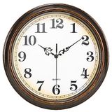 Yoiolclc Mutfak, Okul, Oturma Odası için Duvar Saati Pille Çalışan Sessiz Tik Takmayan Vintage Duvar Saatleri (30 cm, Bronz)