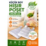 YOK YOK AMBALAJ Küçük Boy Hışır Poşet 24x45 cm 250-270 Adet Market Alışveriş Poşeti 700 Gr