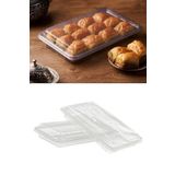 YOK YOK AMBALAJ Plastik Kapaklı Sızdırmaz Baklava Kabı Saklama Kutusu 1000cc 25 Adet