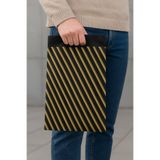 YOK YOK AMBALAJ Takviyeli Diagonal El Geçme Mağaza Poşeti 50 Adet 26 X 38 Cm Şerit Desenli Alışveriş Poşeti