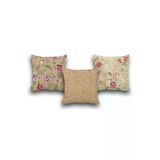 Yok Yok Evim Eve Dair Her Şey Çift Taraflı 3 Lü Set Çiçek Ve Sim Efektli Dijital Baskılı Kırlent Kılıfı 43X43