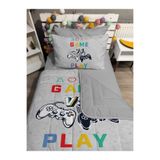 yok yok evim eve dair her şey Kapitone PLAY GAME 4parça(%100PAMUK 100X200 LASTİKLİ ÇARŞAFLI)tek Kişilik Yatak Örtüsü Takımı