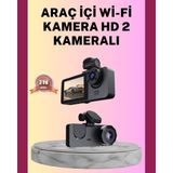 Yol Kayıt Araç Kamerası Hd Dvr 3 Kameralı 2.0in Ekranlı Ön Iç Arka - 1BW-Beyaz