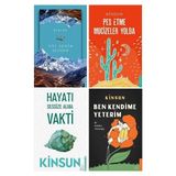 Yol Seni İçinde - Pes Etme Mucizeler Yolda - Hayatı Sessize Alma Vakti - Ben Kendime Yeterim - 4 Kitap - Kinsun