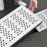 Yol Tahliye Kanalı Kapak Izgarası - Bahçe, Avlu ve Bodrum Mahzeni için 8-14 İnç Reçine Drenaj Izgarası - Kolay Kurulum Çimento Çözümü (50 x 25 x 4