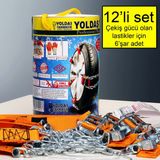 Yoldaş Takmatik Gold Set 12'li Kar Zinciri 205 mm Taban Genişliği ile Yüksek Mukavemetli