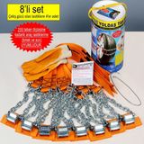 Yoldaş Takmatik Gold Set Kar Zinciri 205 mm Taban Genişliği ile Binek ve SUV Araçlar İçin Uyumlu - 8