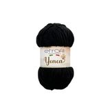 Yonca Baby Kadife Örgü İpi Siyah%100 Polyester 100g 120m (70092)