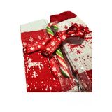 Yonca Butik Yılbaşı konseptli diz üstü çorap 2 çift şeker hediyeli Kırmızı Beyaz 35-39
