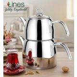 Yonca Lines L-3084 Yıldız Aile Boy Çelik Çaydanlık