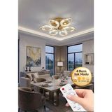 Yonca Model Gold Kumandalı 6"lı Ledli 3 Renk Modu Kristal Salon Mutfak Yatak Çocuk Odası Avize - Gümüş