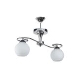 YONCA MODERN KROM RENK BEYAZ CAMLI 2 Lİ AVİZE