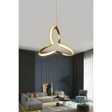Yonca Modern Sarkıt LED Avize, 3 Renk Kumandalı, Gold, 1 Yıl Garantili - Altın - Seçenek 1