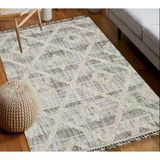 Yonca Seri İskandinav Bej Piramit Desenli Makine Dokuma Taban Modern Salon Halısı 3091 | Sultan Halı 120 X 180