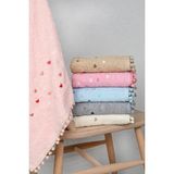 Yoncagül Ponponlu 6lı El Yüz Havlusu - Asorti - Renkli - 50 x 90 cm
