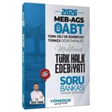 Yönerge 2026 Öabt Meb-Ags Türk Dili Edebiyatı ve Türkçe Öğretmenliği Türk Halk Edebiyatı Soru Bankası Çözümlü