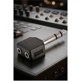 yonextt 6.3 mm Stereo Erkek 3.5 mm Stereo x 2 Dişi Çevirici Jack Fiş