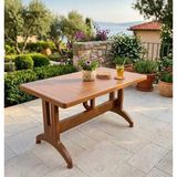 Yonga concept 70X120 Katlanır Plastik Ayaklı Bahçe Balkon ve Teras Masası - Kahverengi