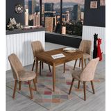 Yonga Concept Lavinia Mutfak Masa Takımı Sabit (4 Sandalyeli) - Cappuccino - 70X110