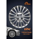 Yonga Oto Aksesuar Fiat 15 Inç Jant Kapağı 1 Adet Gümüş +1 Amblem Fiat Punto, Albea, Fiorino, Doblo Uyumlu