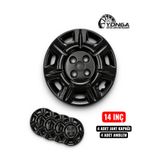 YONGA OTO AKSESUAR FİAT ALBEA 14 İnç Jant Kapağı 4'lü Set Piano Black + 4 Amblem