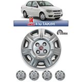 YONGA OTO AKSESUAR FİAT ALBEA Jant Kapağı 14 İnç Kırılmaz 4'lü + 4 Amblem