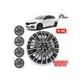 YONGA OTO AKSESUAR Fiat Egea Urban Ve Cross Uyumlu 16 İnç Jant Kapağı 4’lü Set Kırılmaya Dayanıklı Esnek Plastik + 4 Amblem