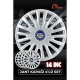 Yonga Oto Aksesuar Ford Focus 14 Inç Jant Kapağı 4'lü Set Gümüş + 4 Amblem + 8 Cırt Kelepçe
