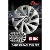 Yonga Oto Aksesuar Hyundai Getz Jant Kapağı 13 Inç Kırılmaz 4'lü + 4 Amblem + 8 Cırt Kelepçe - 32 Gümüş Gri