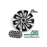 YONGA OTO AKSESUAR NİSSAN JUKE 16 İnç Jant Kapağı 4'lü Set Siyah Gümüş + 4 Amblem