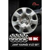 Yonga Oto Aksesuar Peugeot 206 Van Jant Kapağı 15 Inç Kırılmaz 4'lü + 4 Amblem + 8 Cırt Kelepçe