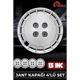Yonga Oto Aksesuar Tofaş Şahin 13 Inç Jant Kapağı 4'lü Set Gümüş + 4 Amblem