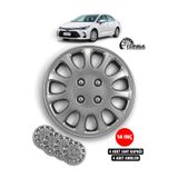 YONGA OTO AKSESUAR TOYOTA COROLLA 14 İnç Jant Kapağı 4'lü Set Gümüş + 4 Amblem