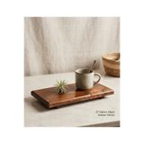 Yonga Sanat Atölyesi 30x15 cm El Yapımı Masif Ahşap Sunum Tabağı Ayaklı Doğal Ahşap Kahvaltı Servis Tepsisi Kahve Çay Pasta Peynir Sunumluğu