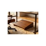 Yonga Sanat Atölyesi Ahşap Masa Altı Ayaklık 35x45 cm, Keçe Tabanlı Ergonomik Ayak Dinlendirme Standı, Doğal Masif Ahşap Ayak Desteği, Ayak yükseltici, Ev ve Ofis Kullanımı