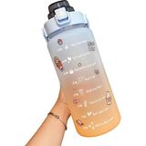 Yongtai WB 2000 ml Spor Su Şişesi Mavi - Turuncu Renk BPA İçermeyen Hafif Yapı ile