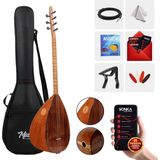 Yonka B-143K Kısa Sap Saz Bağlama Seti Ahşap Renkli 60 cm Gürgen Sap ve Dut Ağacı Gövde - Kısa Sap Dut Ağacı