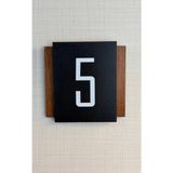 Yönline 2 Adet Siyah Ceviz Mdf 9x9 cm Kapı Numarası - 9 x 9 cm