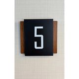 Yönline 2 Adet Siyah Ceviz Mdf 9x9 cm Kapı Numarası