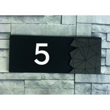 Yönline Dekoratif Aynalı Füme Kapı Numarası - 5