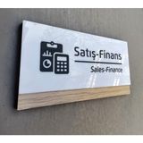 Yönline Klasik Mdf Serisi Satış-Finans Kapı Isimliği 24X12 cm