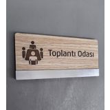 Yönline Klasik Mdf Serisi Toplantı Odası Kapı İsimliği