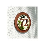 Yönline Luxury Kapı Numarası Kendinden Yapışkanlı Aynalı Wooden Serisi - 72